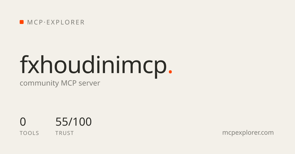 fxhoudinimcp MCP server — MCPExplorer